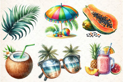 Tropical Summer Clipart Bundle 42 - CraftNest - Digital Crafting and Art