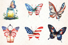 Butterfly 4th of July Clipart Bundle 34 - CraftNest - Digital Crafting and Art