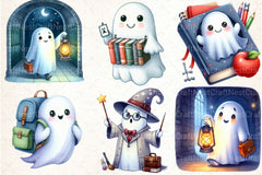 Ghost School Clipart Bundle - CraftNest - Digital Crafting and Art