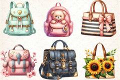 Back to School Lady Bag Clipart Bundle - CraftNest - Digital Crafting and Art