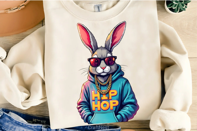 Hip Hop Bunny Easter Clipart Bundle 2 - CraftNest - Digital Crafting and Art