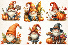 Fall Gnomes Clipart Bundle - CraftNest - Digital Crafting and Art