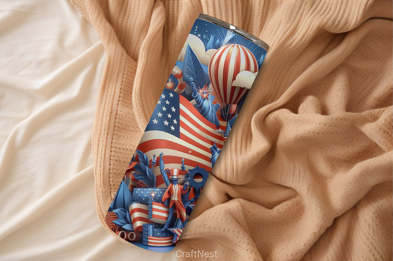 4th of July Tumbler Wrap Bundle 146 - CraftNest - Digital Crafting and Art