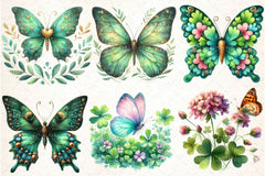 St. Patrick's Day Butterfly Clipart Bundle - CraftNest - Digital Crafting and Art