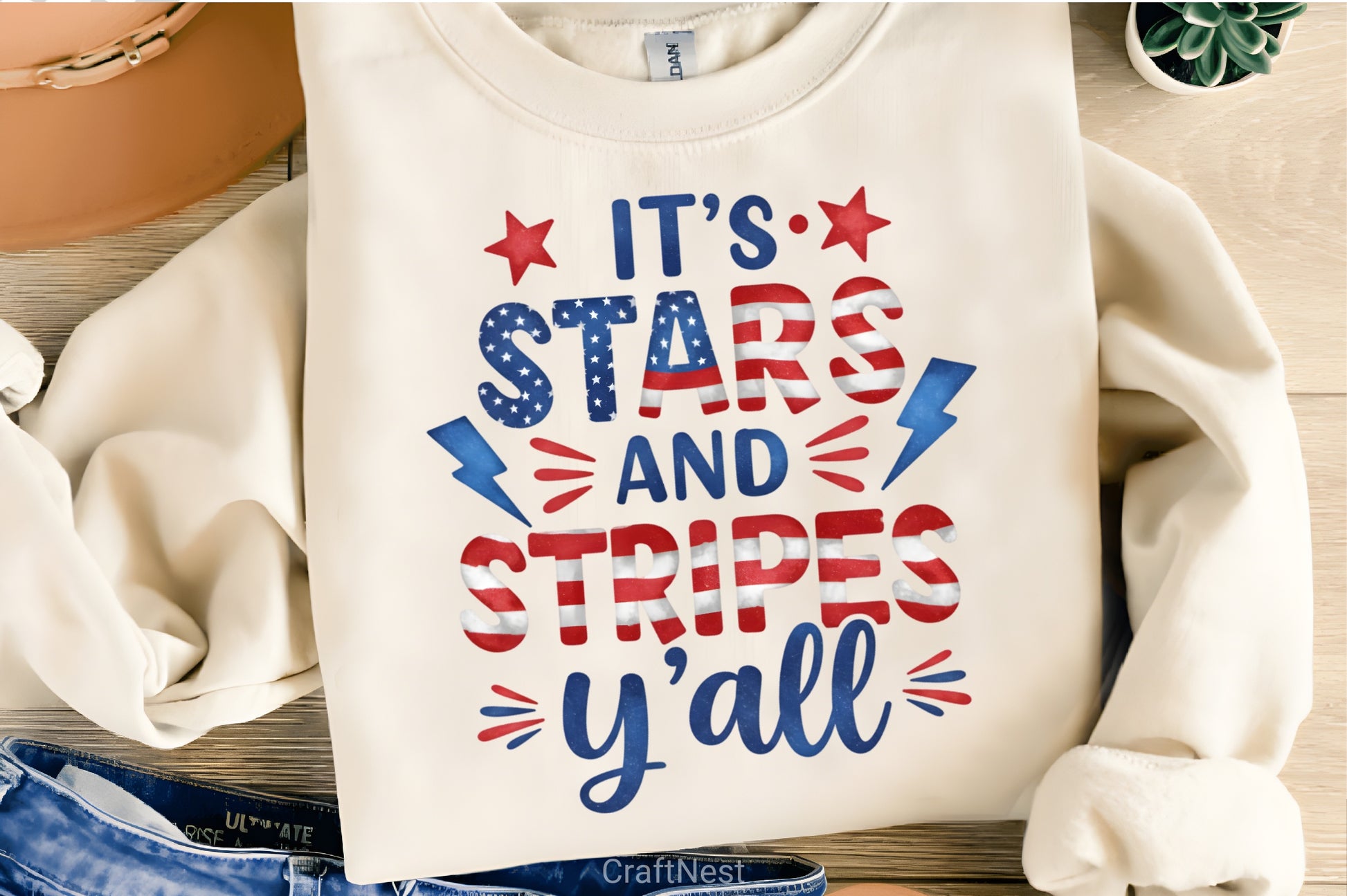 Stars and Stripes Clipart Bundle - CraftNest - Digital Crafting and Art