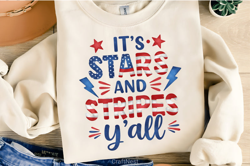 Stars and Stripes Clipart Bundle - CraftNest - Digital Crafting and Art