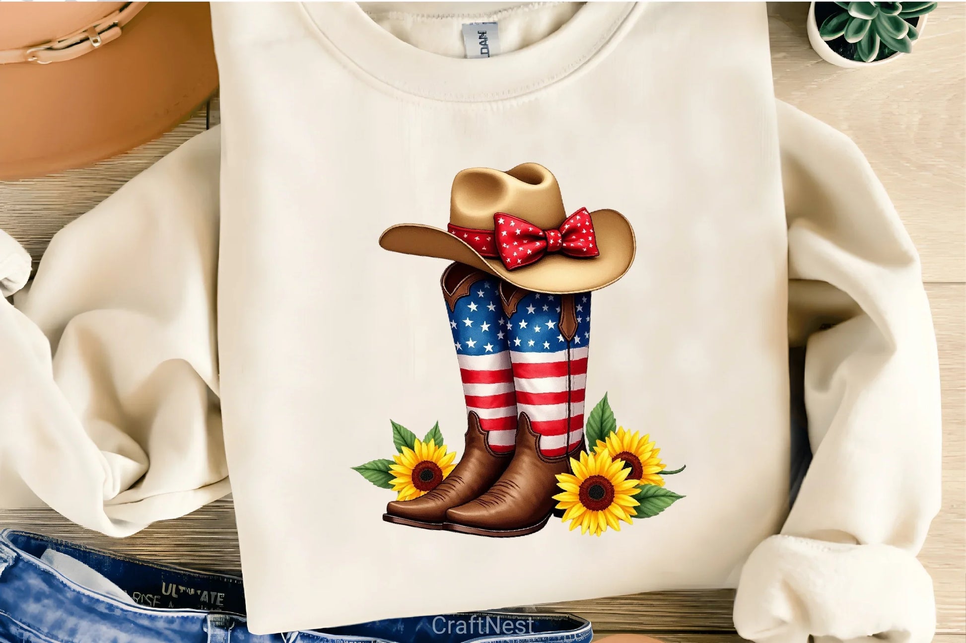 Patriotic Cowboy Boots & Hat Clipart Bundle - CraftNest - Digital Crafting and Art