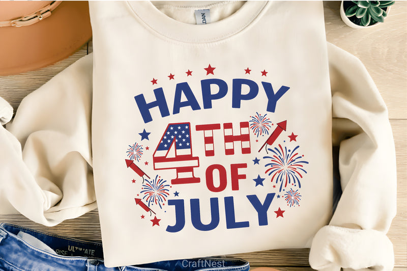 Happy 4th of July Shirt Clipart Bundle - CraftNest - Digital Crafting and Art