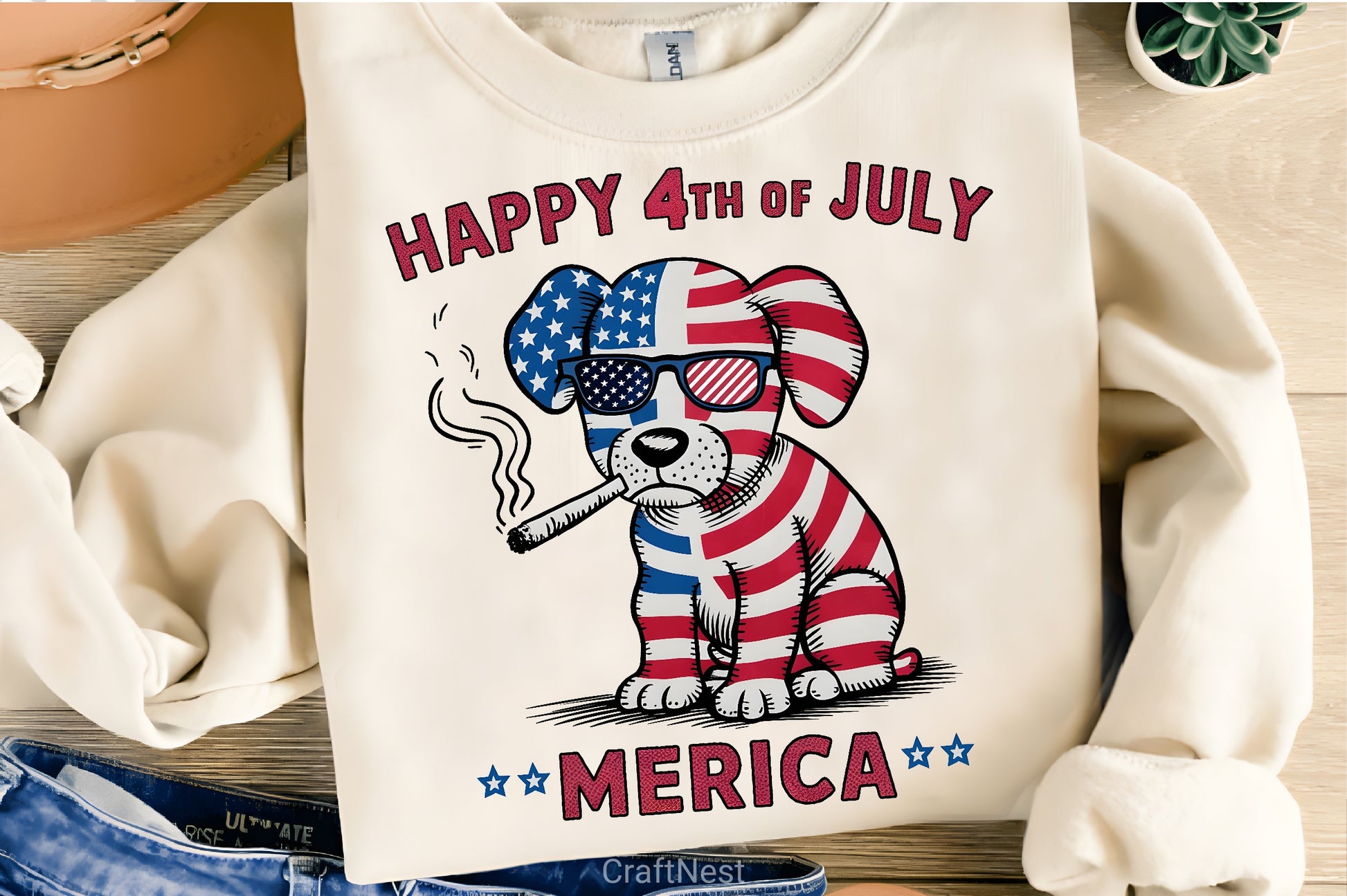 Happy 4th July Puppy Clipart Bundle - CraftNest - Digital Crafting and Art