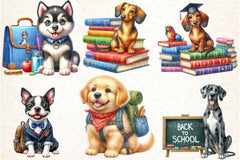 Back to School Dogs Clipart Bundle - CraftNest - Digital Crafting and Art