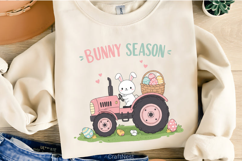 Easter Tractor Farm Clipart Bundle 3 - CraftNest - Digital Crafting and Art