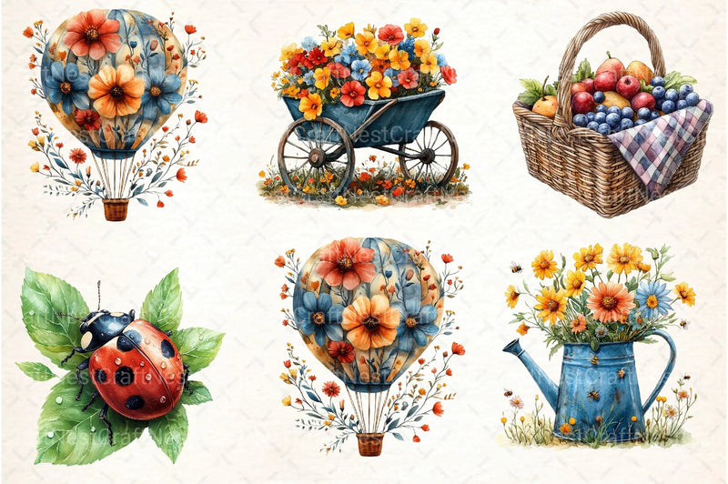 Happy Spring Clipart Bundle 6 - CraftNest - Digital Crafting and Art