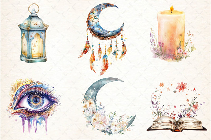 Dreamy Boho Clipart Bundle - CraftNest - Digital Crafting and Art