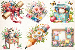 Spring School Clipart Bundle 10 - CraftNest - Digital Crafting and Art