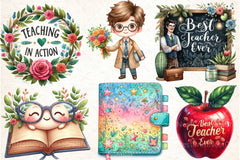 Best Teacher Ever Clipart Bundle - CraftNest - Digital Crafting and Art