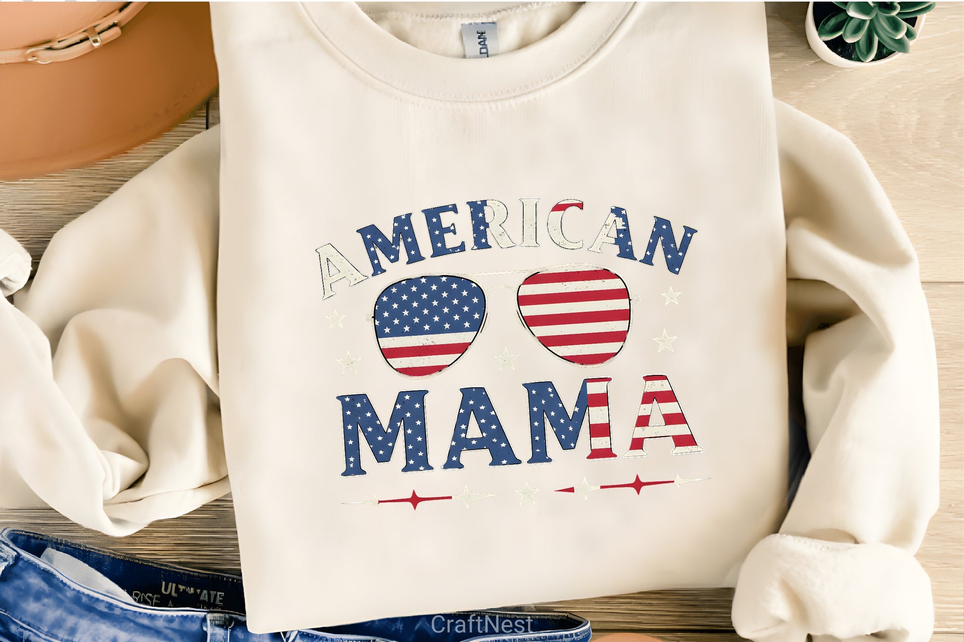 American Mama Shirt 4th of July Clipart Bundle - CraftNest - Digital Crafting and Art