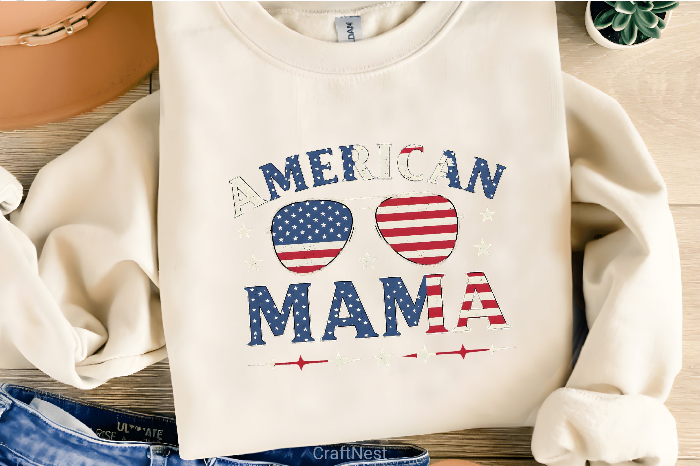 American Mama Shirt 4th of July Clipart Bundle - CraftNest - Digital Crafting and Art