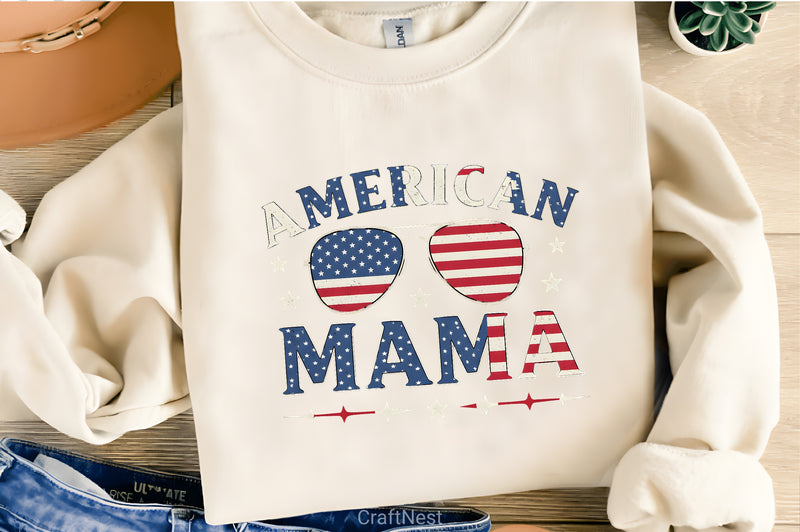 American Mama Shirt 4th of July Clipart Bundle - CraftNest - Digital Crafting and Art