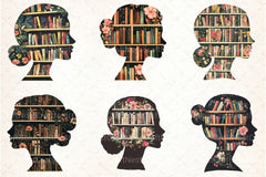 Book Girl and Library Clipart Bundle 99 - CraftNest - Digital Crafting and Art