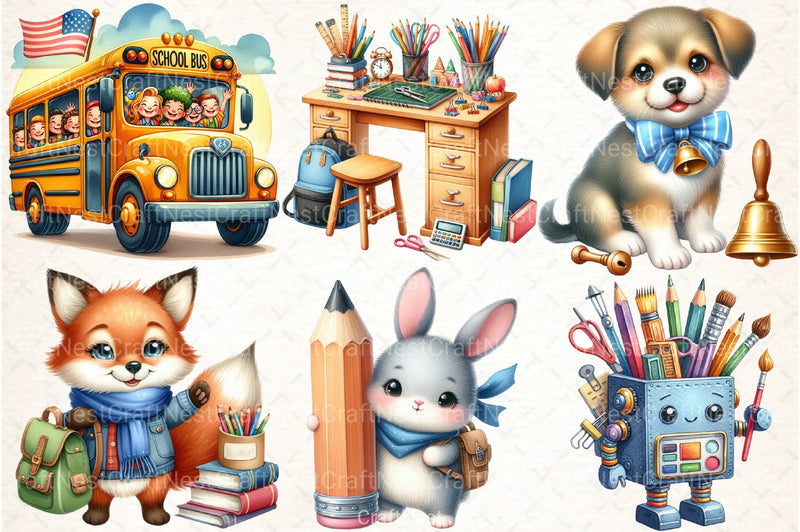 Back to School Clipart Bundle 88 - CraftNest - Digital Crafting and Art