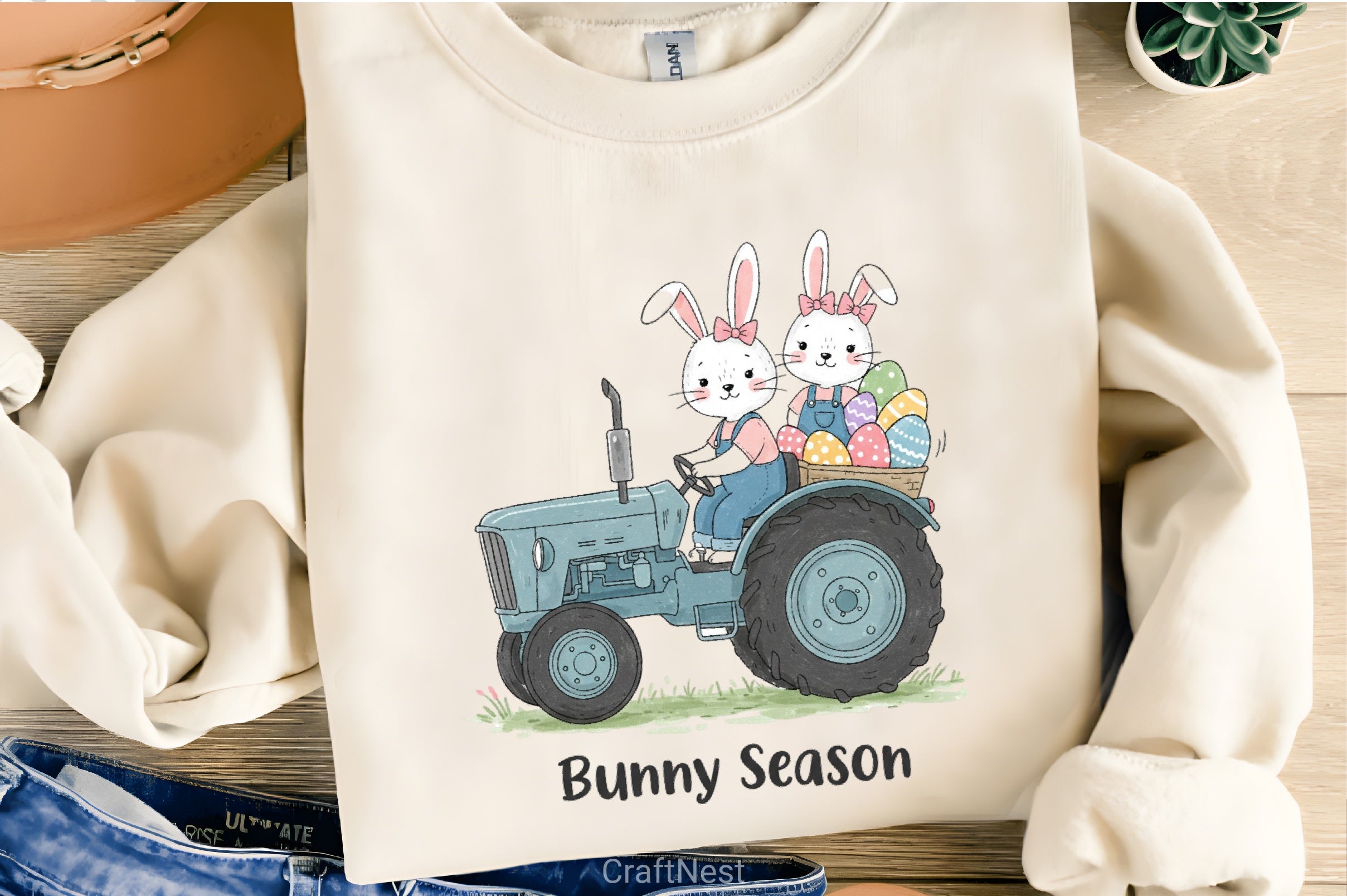 Easter Tractor Farm Clipart Bundle 2 - CraftNest - Digital Crafting and Art