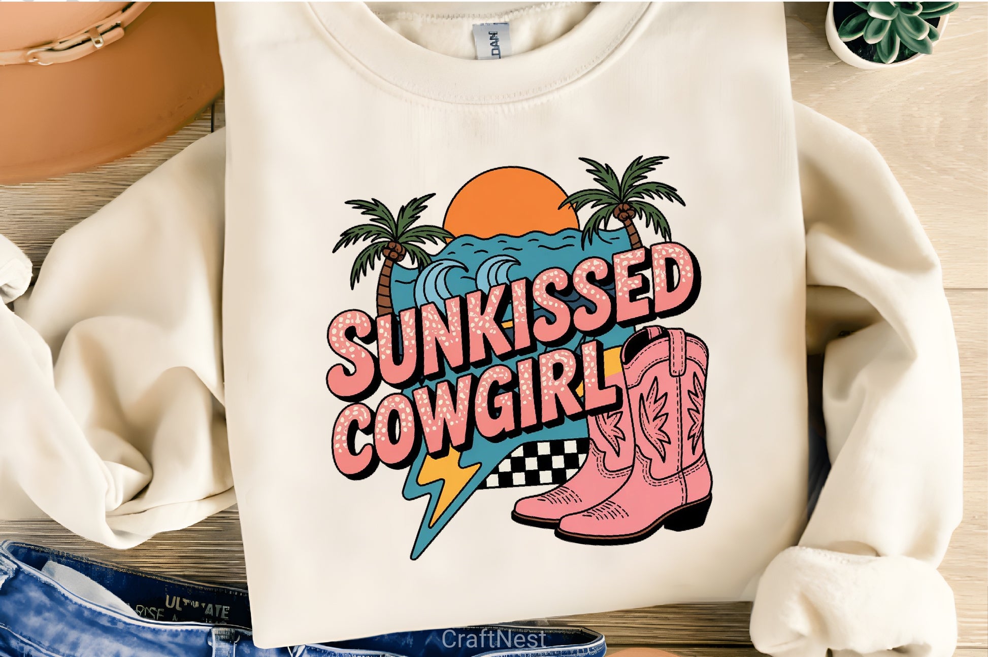 Vintage Sunkissed Cowgirl Clipart Bundle 2 - CraftNest - Digital Crafting and Art