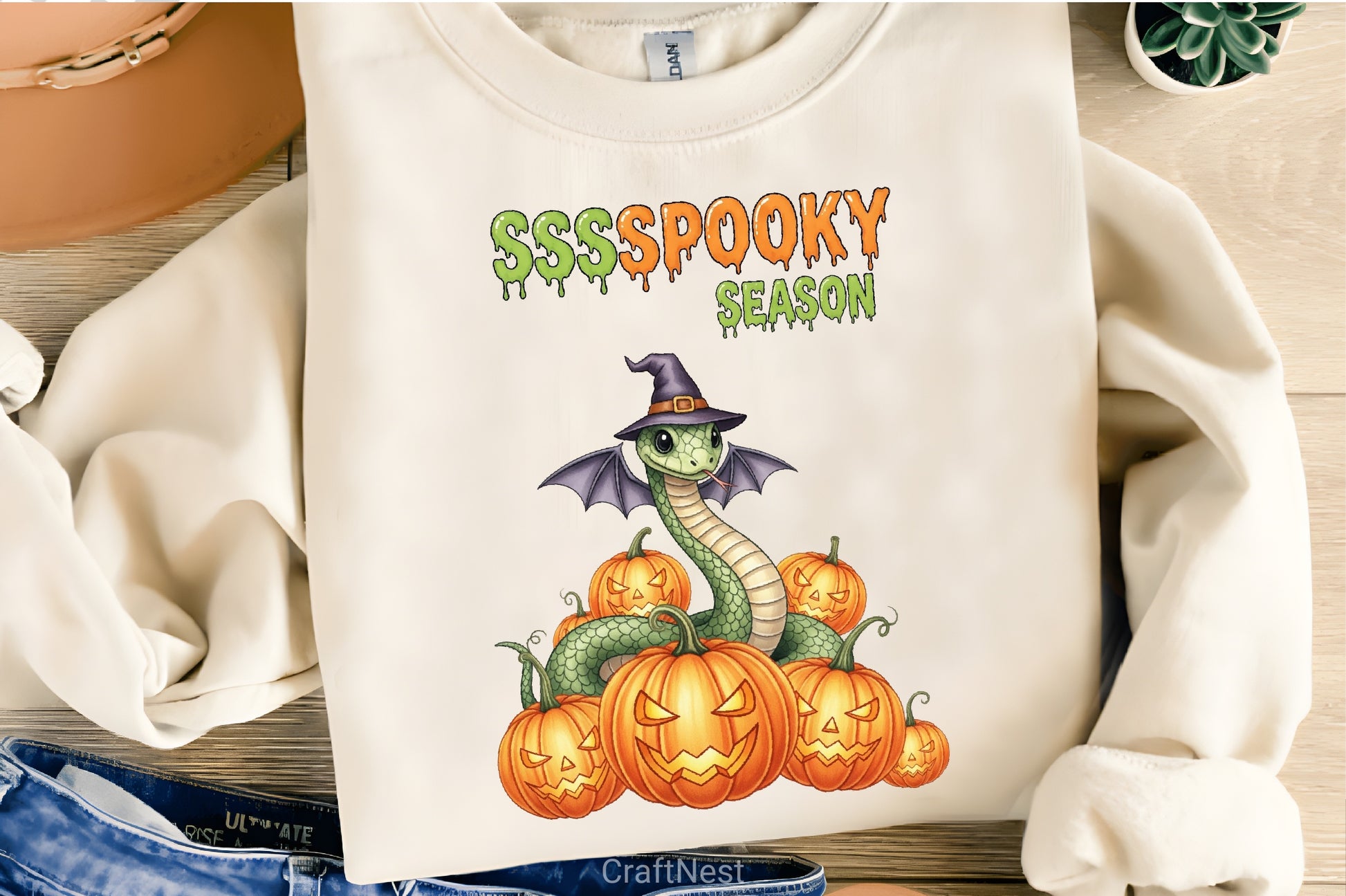 Spooky Snake & Pumpkins Clipart Bundle - CraftNest - Digital Crafting and Art