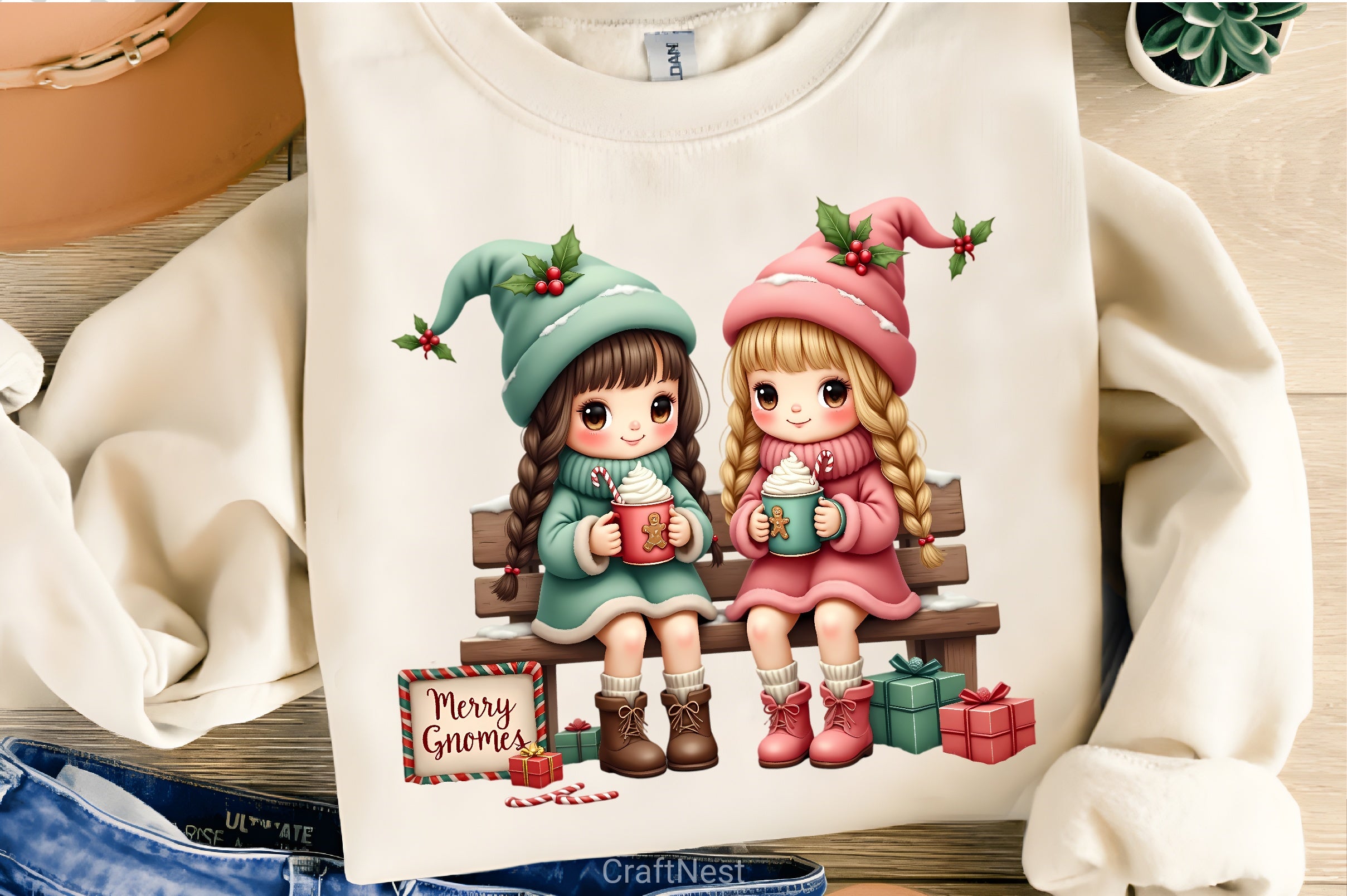 Festive Chibi Gnomes Winter Clipart Bundle - CraftNest - Digital Crafting and Art