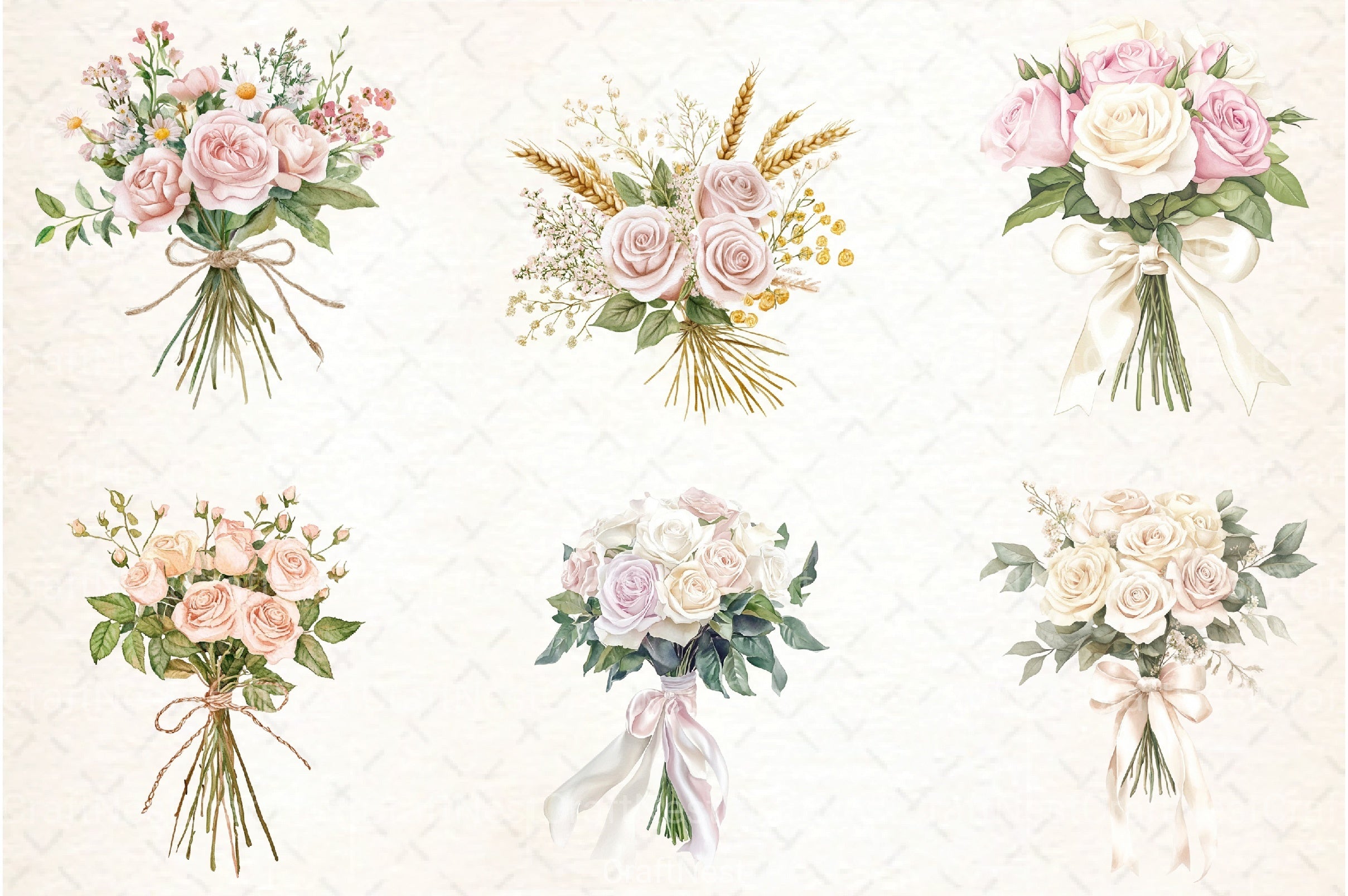 Boho Roses Clipart Bundle - CraftNest - Digital Crafting and Art