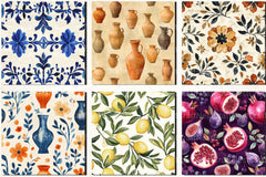 Handmade Mediterranean Patterns Clipart Bundle - CraftNest - Digital Crafting and Art