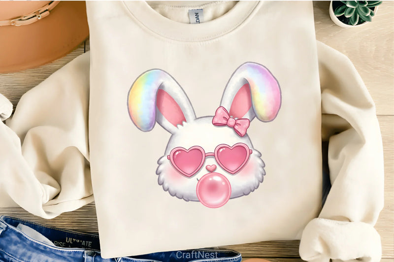 Pink Easter Bunny Clipart Bundle 51 - CraftNest - Digital Crafting and Art