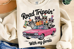 Raccoons Road Trip Retro Car Clipart Bundle - CraftNest - Digital Crafting and Art