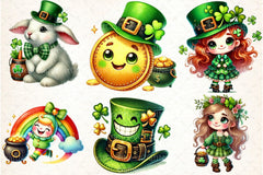 Smiling Cartoon St. Patrick's Day Clipart Bundle - CraftNest - Digital Crafting and Art