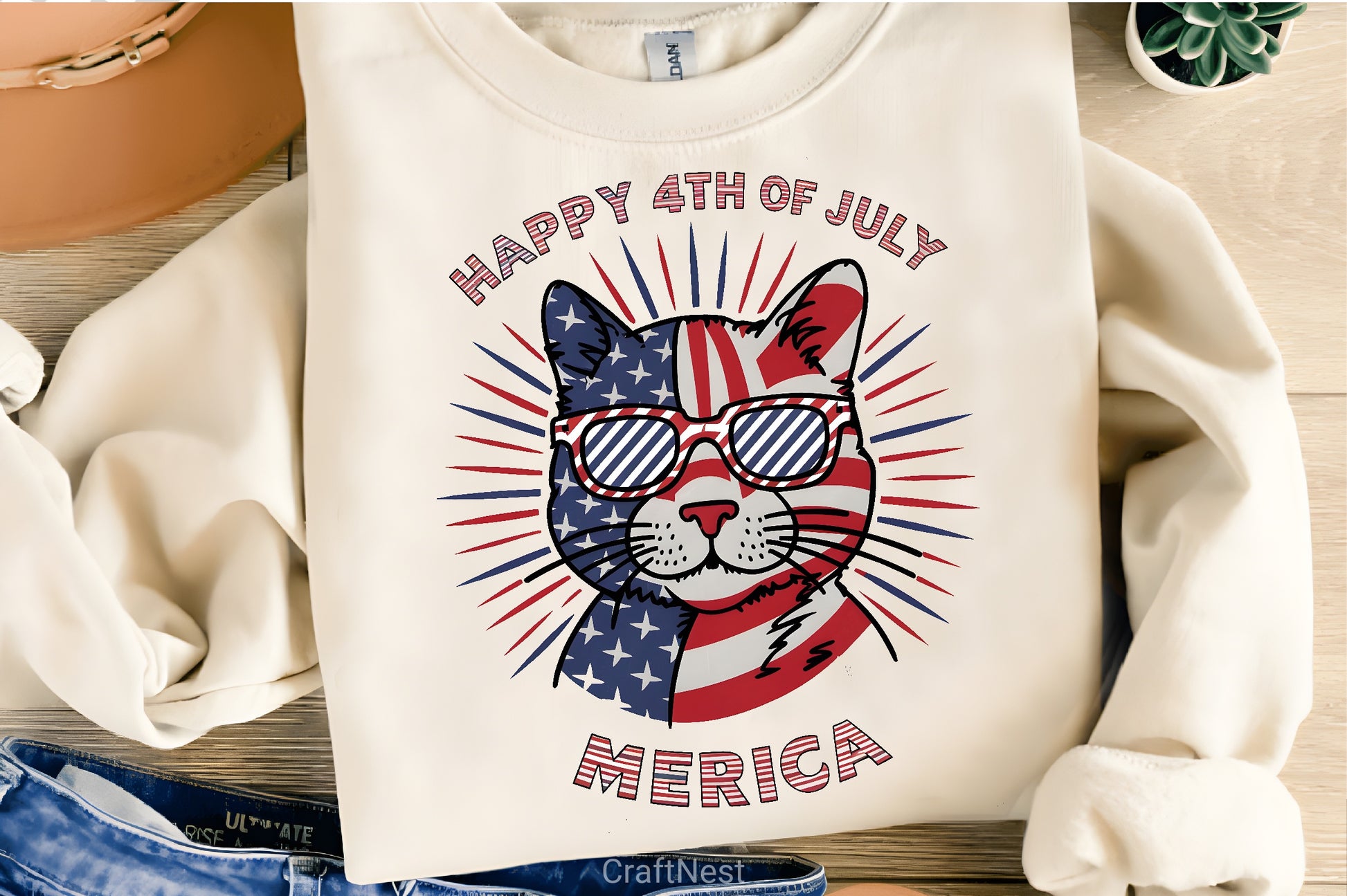 Patriotic Cat Clipart Bundle - CraftNest - Digital Crafting and Art