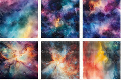 Cosmic Nebula Digital Papers - CraftNest - Digital Crafting and Art