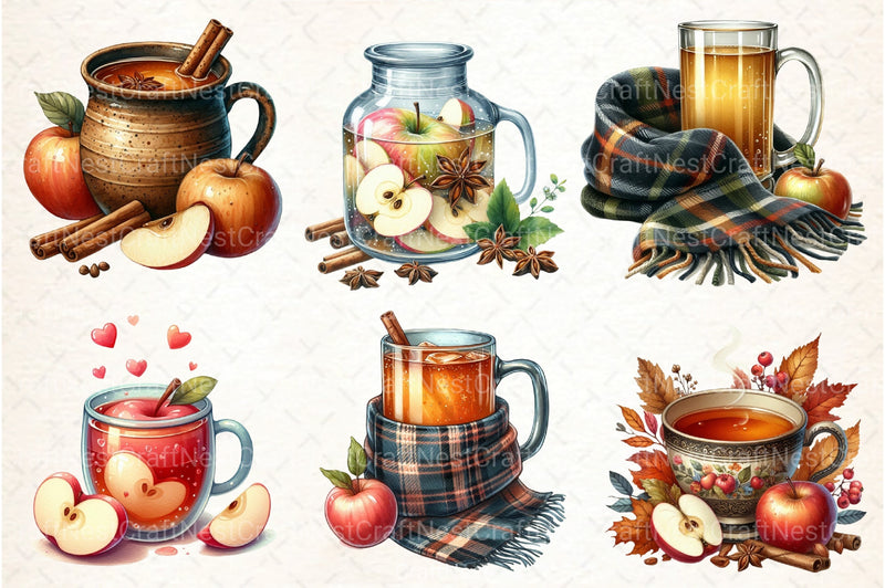Apple Cider Clipart Bundle - CraftNest - Digital Crafting and Art