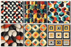 Geometric Seamless Patterns Digital Paper - CraftNest - Digital Crafting and Art