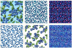 Blueberry Seamless Pattern Papers Digital - CraftNest - Digital Crafting and Art