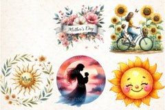 Sunshine & Love Mother's Day Clipart Bundle 1 - CraftNest - Digital Crafting and Art