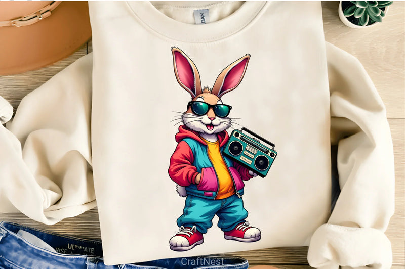 Hip Hop Bunny Easter Clipart Bundle 1 - CraftNest - Digital Crafting and Art