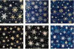 Stars & Snowflakes Winter Glitter Clipart Bundle - CraftNest - Digital Crafting and Art