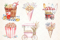 Summer Popcorn Clipart Bundle - CraftNest - Digital Crafting and Art