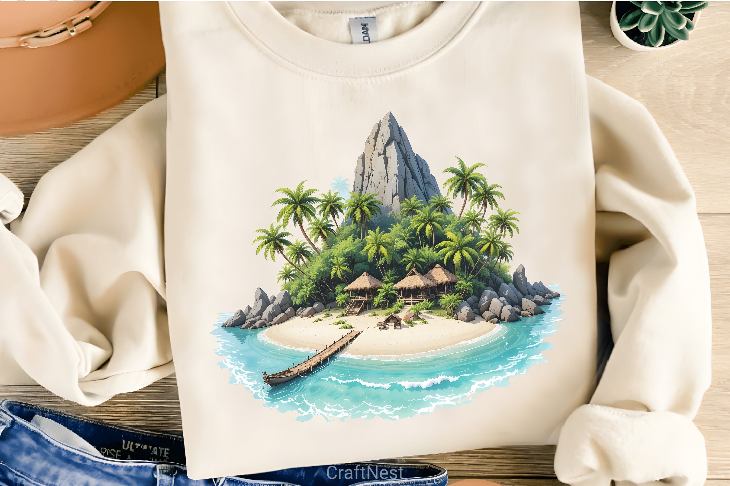 Tropical Summer Aesthetic Clipart Bundle - CraftNest - Digital Crafting and Art