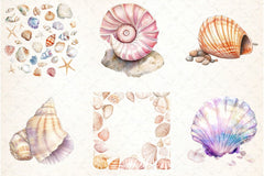 Ocean Sea Shell Clipart Bundle 55 - CraftNest - Digital Crafting and Art