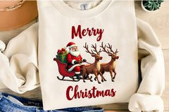 Vintage Santa Sleigh T Shirt Clipart Bundle - CraftNest - Digital Crafting and Art