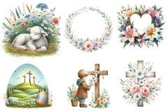 Pastel Christian Easter Clipart Bundle 1 - CraftNest - Digital Crafting and Art