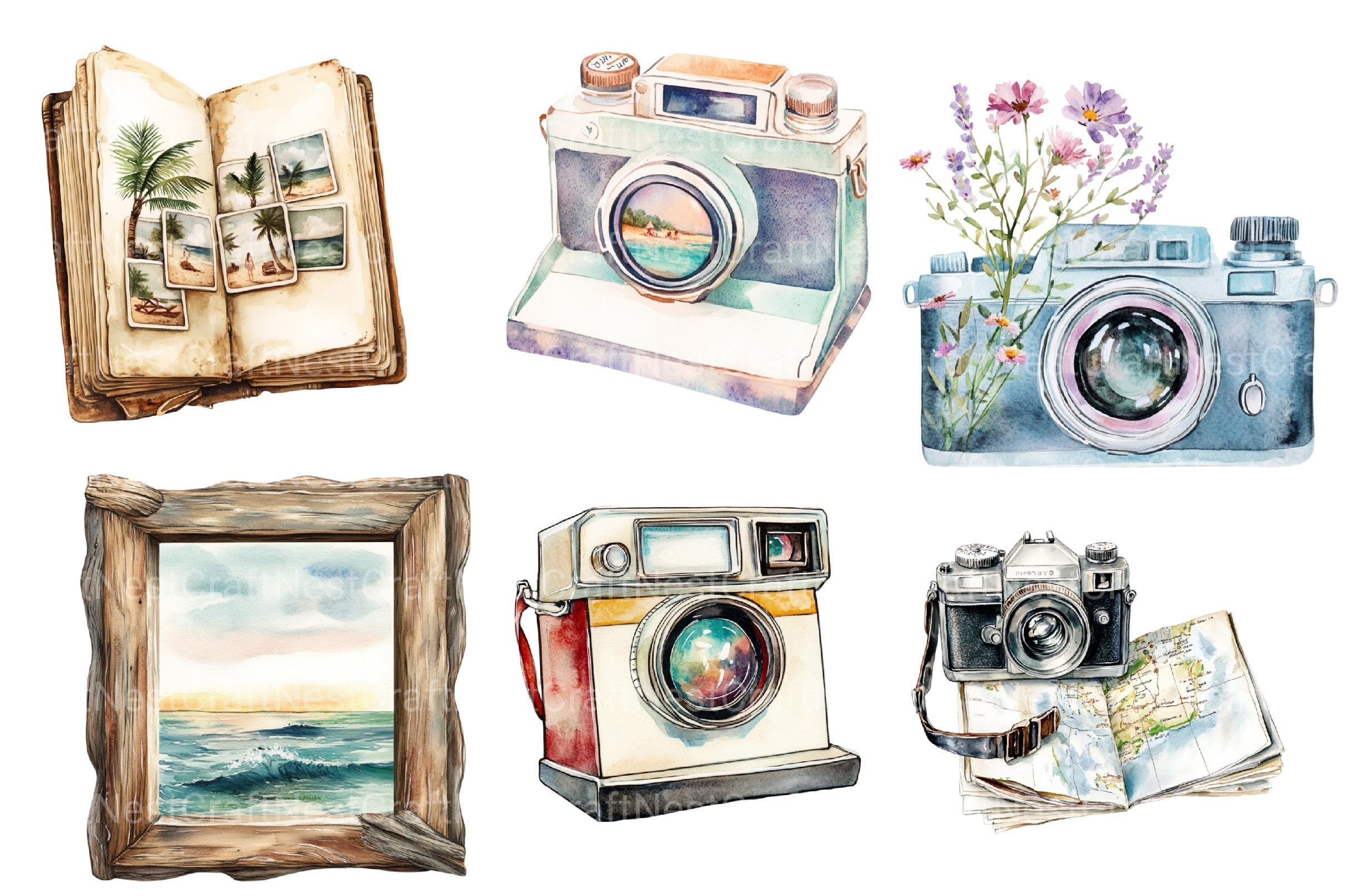Vintage Summer Photography Clipart Bundle 2 - CraftNest - Digital Crafting and Art