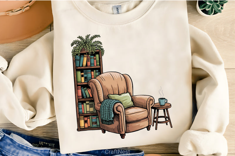 Bookworm's Nook Clipart Bundle - CraftNest - Digital Crafting and Art