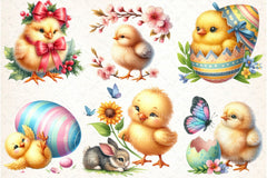 Easter Baby Chick Clipart Bundle - CraftNest - Digital Crafting and Art