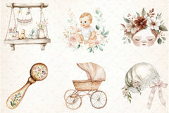 Baby Boho Clipart Bundle - CraftNest - Digital Crafting and Art
